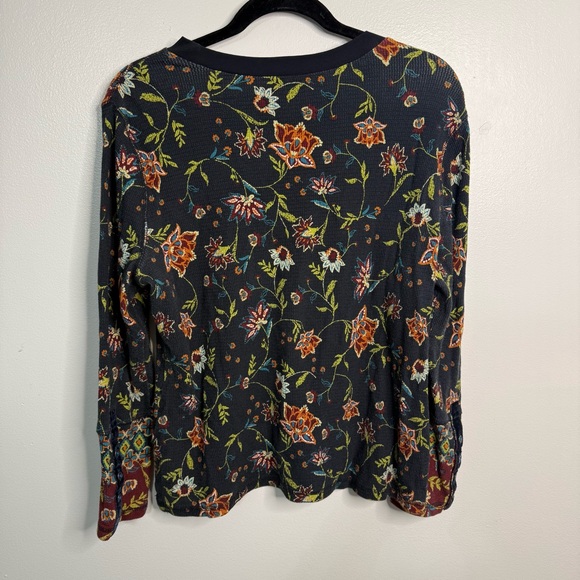 Sundance Clara Floral Thermal Shirt Top Size Petite XL Extra Large PXL XLP - Picture 3 of 5